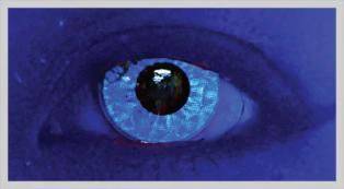 M Ran Blue Halloween Contact Lenses - Image 2