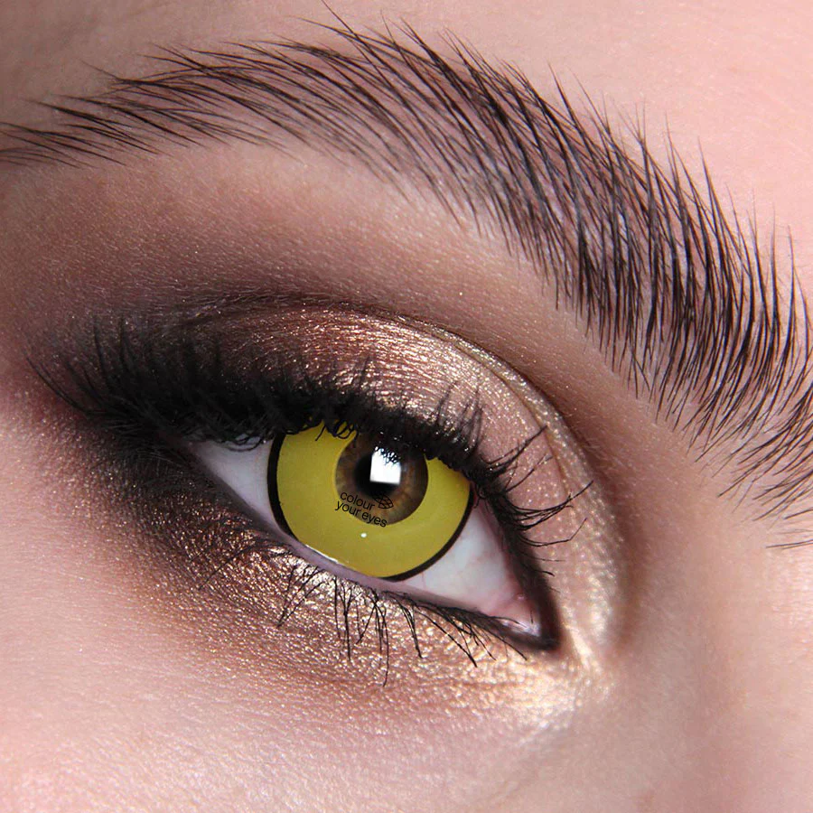 Mal Chick Yellow Halloween Contact Lenses