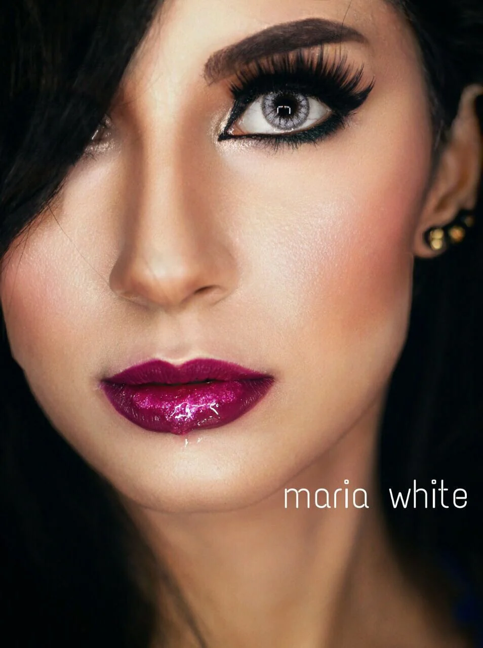 Maria White Natural Grey Coloured Contact Lenses - Image 4