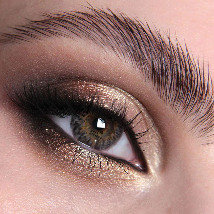 Satin Grey Natural Coloured Contact Lenses